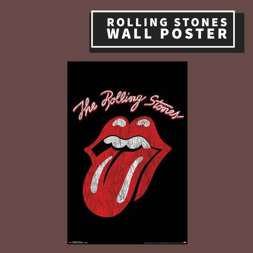 The Rolling Stones poster Red Lips Iconic Art Poster